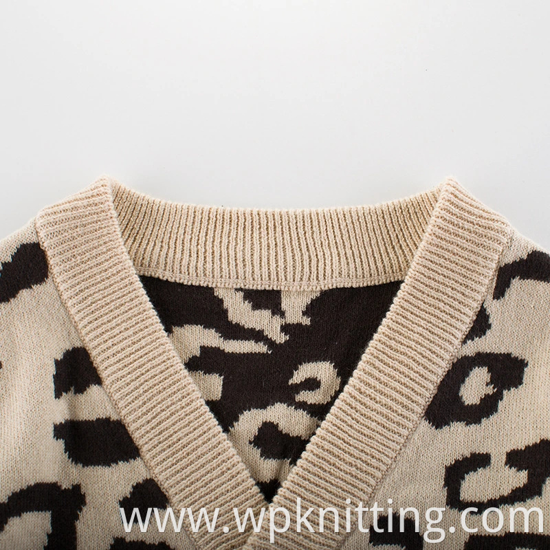 Autumn Baby Clothing Leopard Fashion Knitwear Cardigan Sweaters